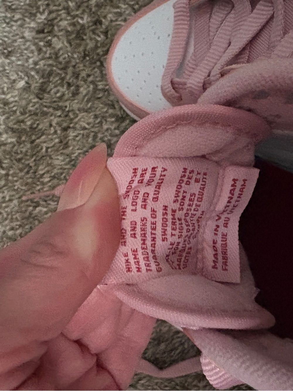 Nike Women's Pink Glaze and White Low-Top Sneakers 6.5 y = 8 women’s - Picture 9 of 10